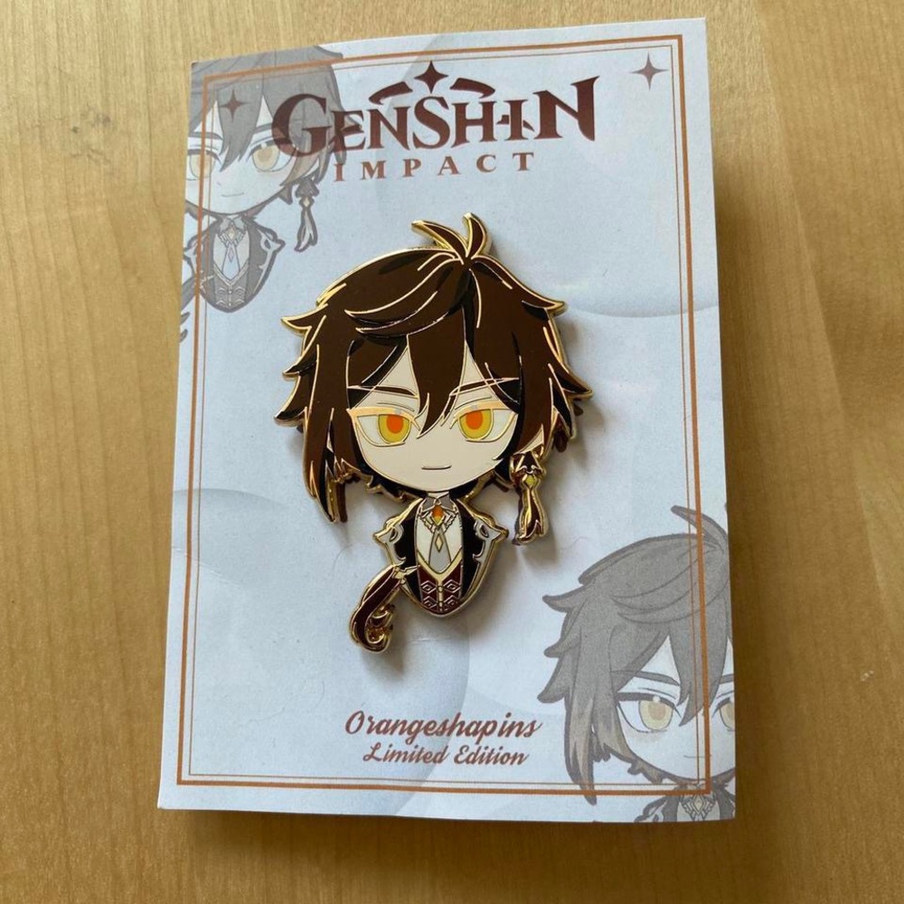 Orangeshapins Genshin Impact Zhongli Hard Enamel Pin